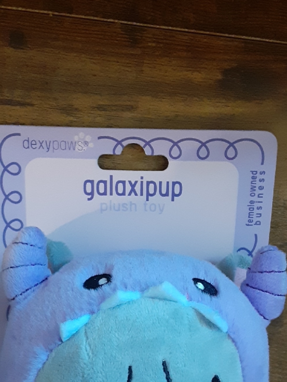 Purple Frenchie Alien soft plush squeaky dog toy - Picture 5 of 7